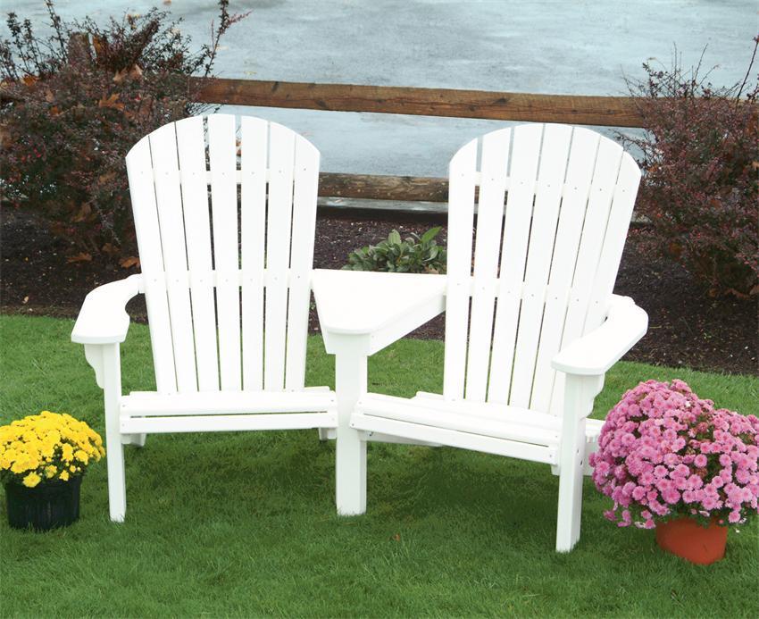 Leisure Lawns Amish Made Recycled Plastic Settee (Fan-Back) Model #202 - LEAD TIME TO SHIP 6 WEEKS OR LESS