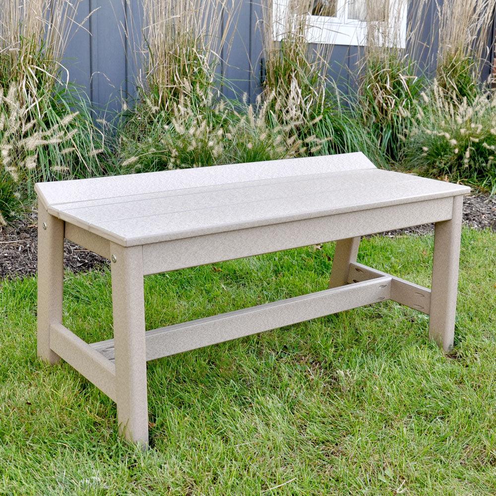 LuxCraft Recycled Plastic 41" Café Dining Bench - LEAD TIME TO SHIP 3 TO 4 WEEKS