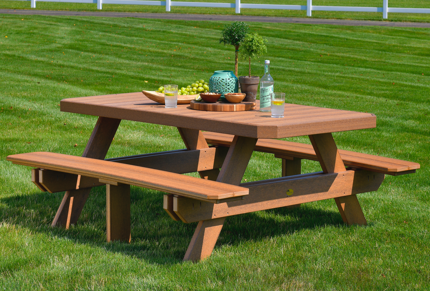 LuxCraft Recycled Plastic 6' Dining Height Rectangular Picnic Table - LEAD TIME TO SHIP 3 TO 4 WEEKS
