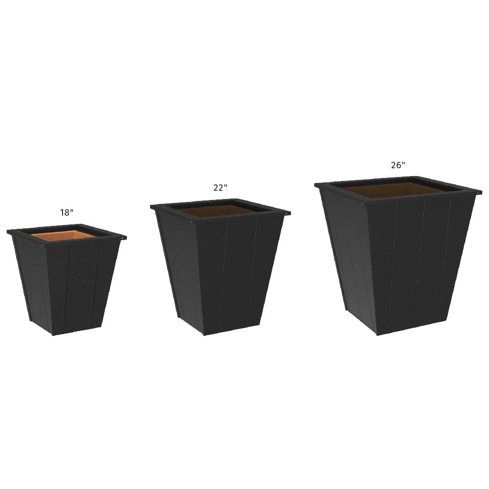 LuxCraft Recycled Plastic Elite Planter (18") - LEAD TIME TO SHIP 3 TO 4 WEEKS