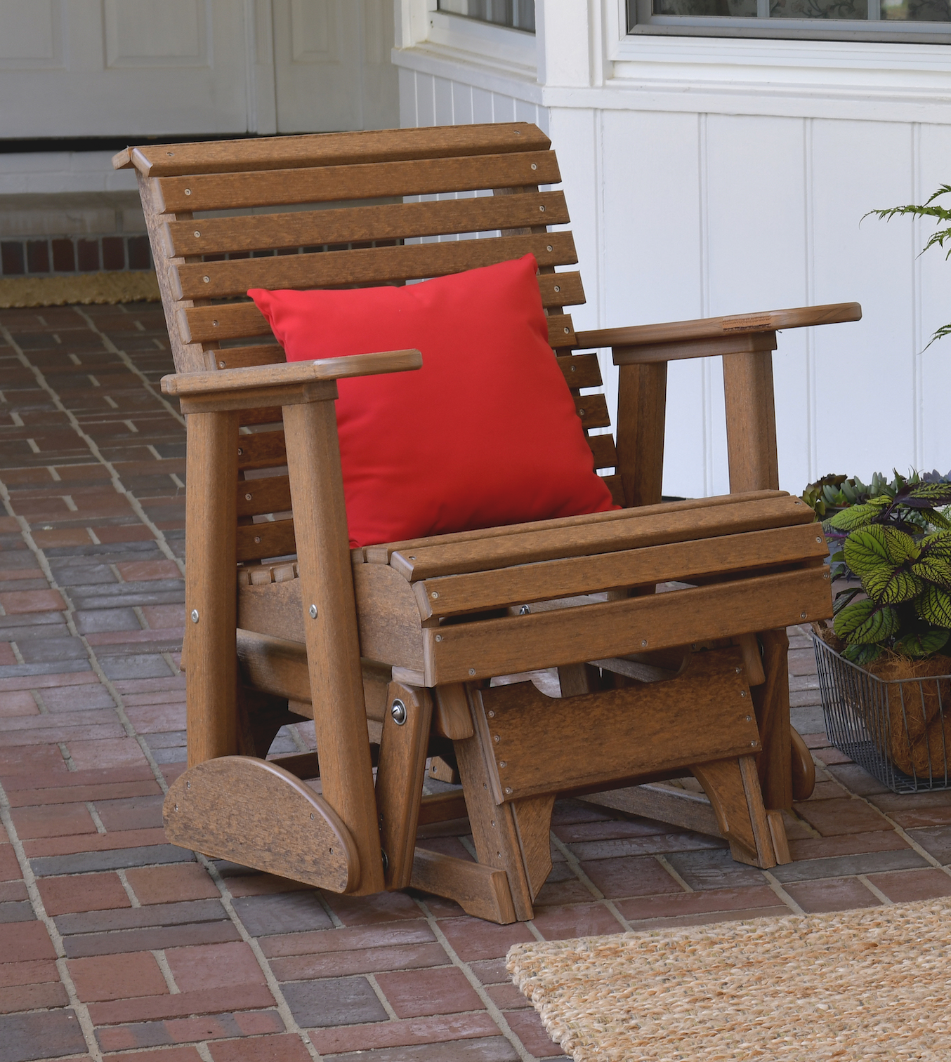 LuxCraft Rollback Recycled Plastic 2ft Plain Glider Chair - LEAD TIME TO SHIP 7 BUSINESS DAYS OR LESS