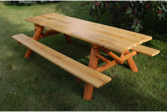 Moon Valley Rustic 8' Picnic Table Kit - Rocking Furniture