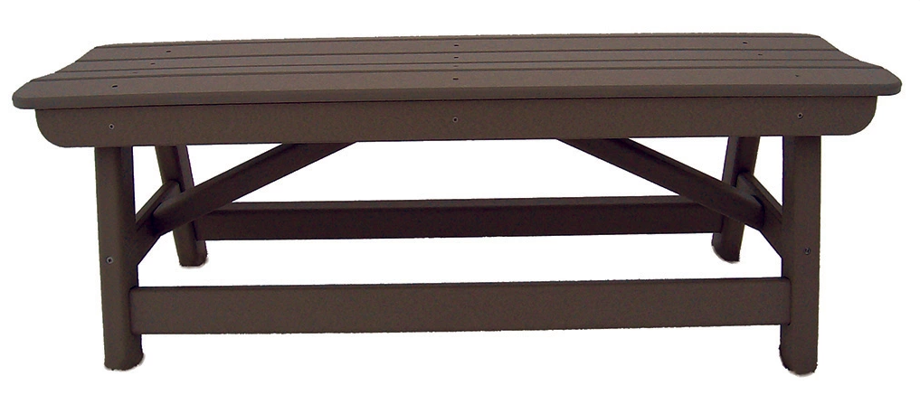 Perfect Choice Recycled Plastic Classic Standard Dining Bench Without Back - LEAD TIME TO SHIP 4 WEEKS OR LESS