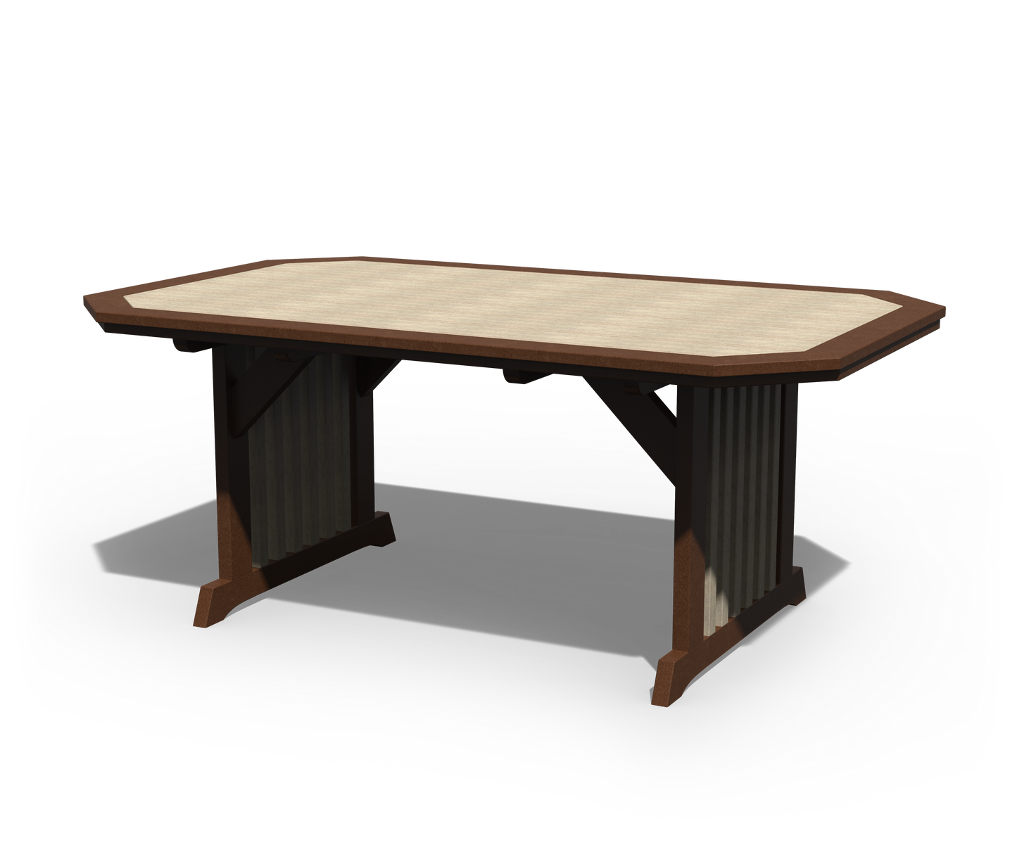 Patiova Recycled Plastic 4'x6' English Garden Dining Table - LEAD TIME TO SHIP 3 WEEKS