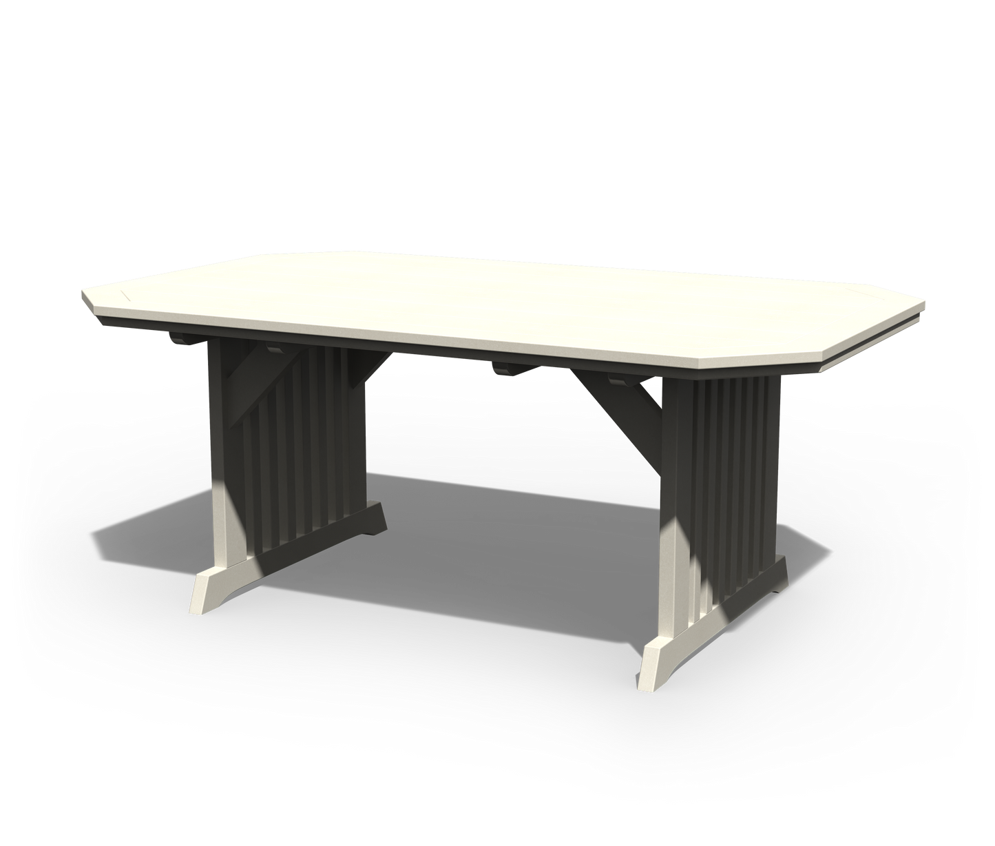 Patiova Recycled Plastic 4'x6' English Garden Dining Table - LEAD TIME TO SHIP 3 WEEKS