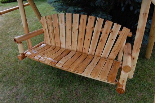 moon valley rustic 5ft cedar varnished lawn swing