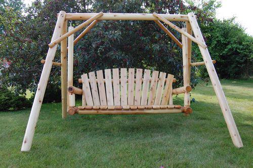 moon valley rustic 5ft cedar unfinished lawn swing