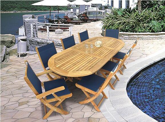 Royal Teak Collection 72/96 Outdoor Family Oval Expansion Patio Table - SHIPS WITHIN 1 TO 2 BUSINESS DAYS