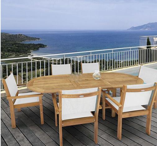 Royal Teak Collection 72/96 Outdoor Family Oval Expansion Patio Table - SHIPS WITHIN 1 TO 2 BUSINESS DAYS