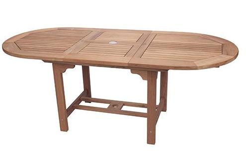 Royal Teak Collection 72/96 Outdoor Family Oval Expansion Patio Table - SHIPS WITHIN 1 TO 2 BUSINESS DAYS
