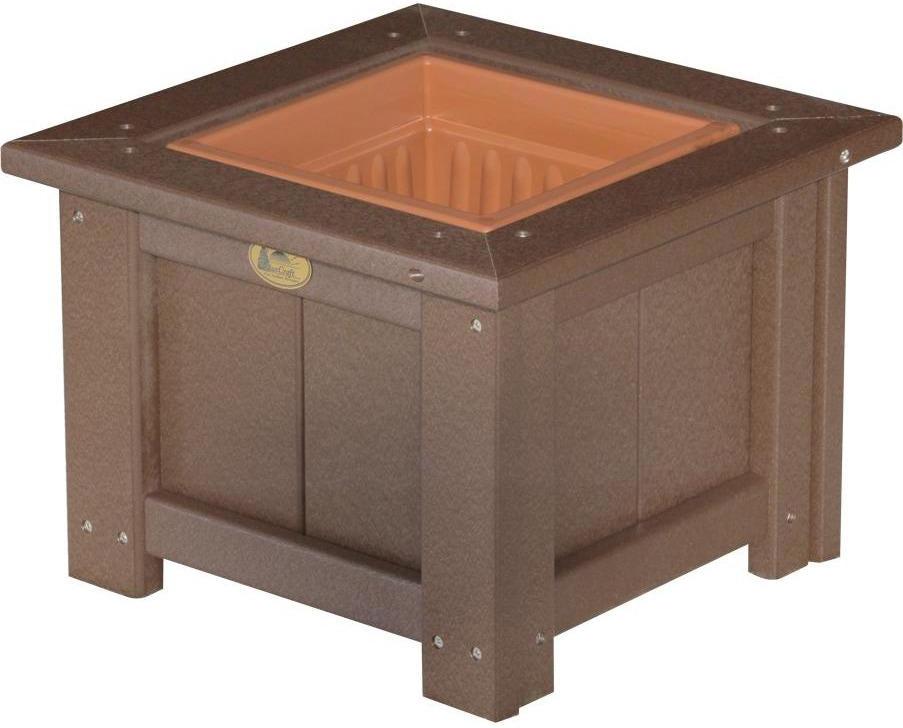 LuxCraft Recycled Plastic Classic 15" Square Planter - LEAD TIME TO SHIP 3 TO 4 WEEKS