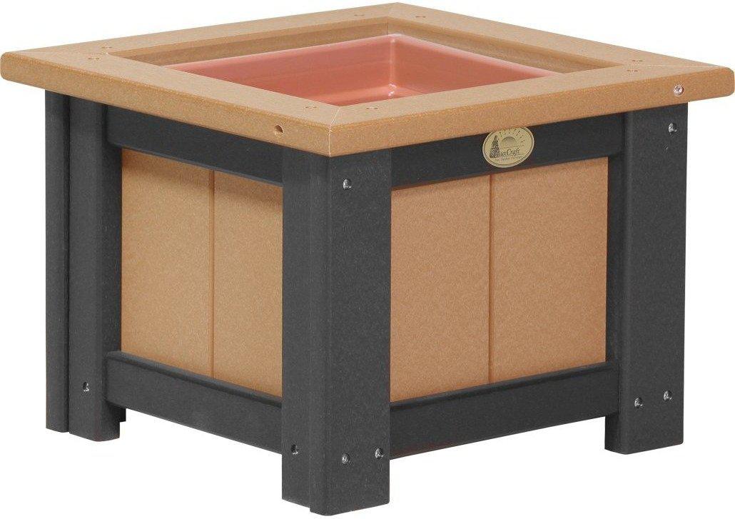 LuxCraft Recycled Plastic Classic 15" Square Planter - LEAD TIME TO SHIP 3 TO 4 WEEKS