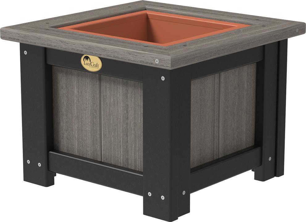 LuxCraft Recycled Plastic Classic 15" Square Planter - LEAD TIME TO SHIP 3 TO 4 WEEKS