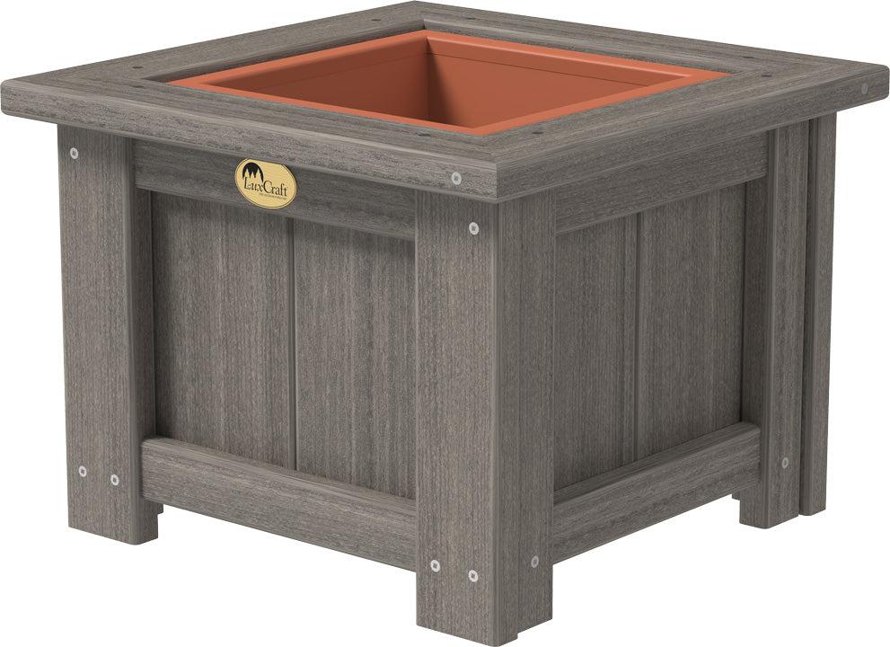LuxCraft Recycled Plastic Classic 15" Square Planter - LEAD TIME TO SHIP 3 TO 4 WEEKS