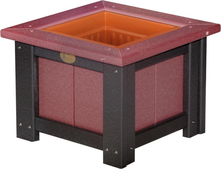 LuxCraft Recycled Plastic Classic 15" Square Planter - LEAD TIME TO SHIP 3 TO 4 WEEKS