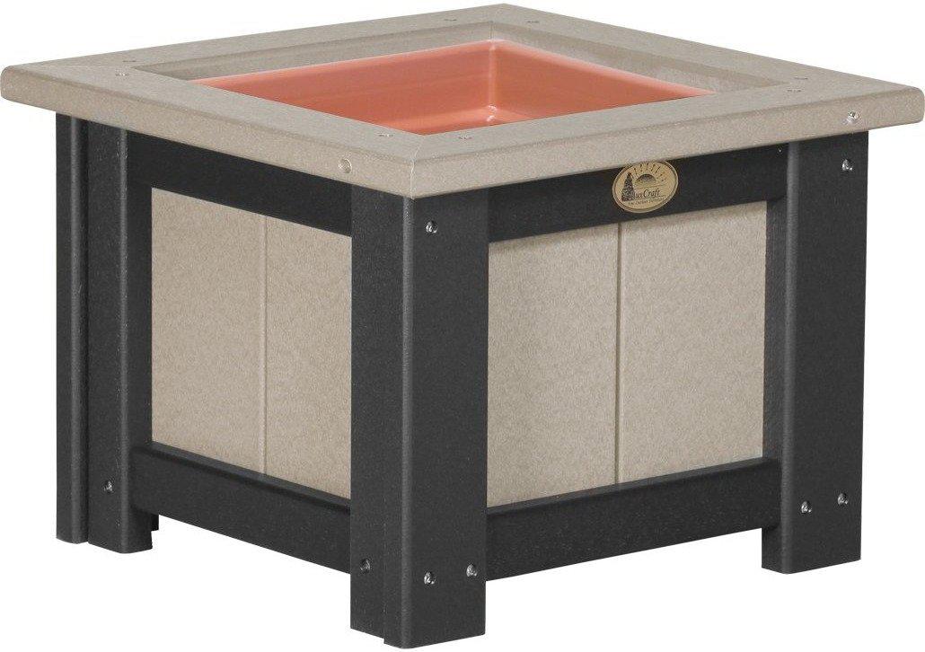 LuxCraft Recycled Plastic Classic 15" Square Planter - LEAD TIME TO SHIP 3 TO 4 WEEKS