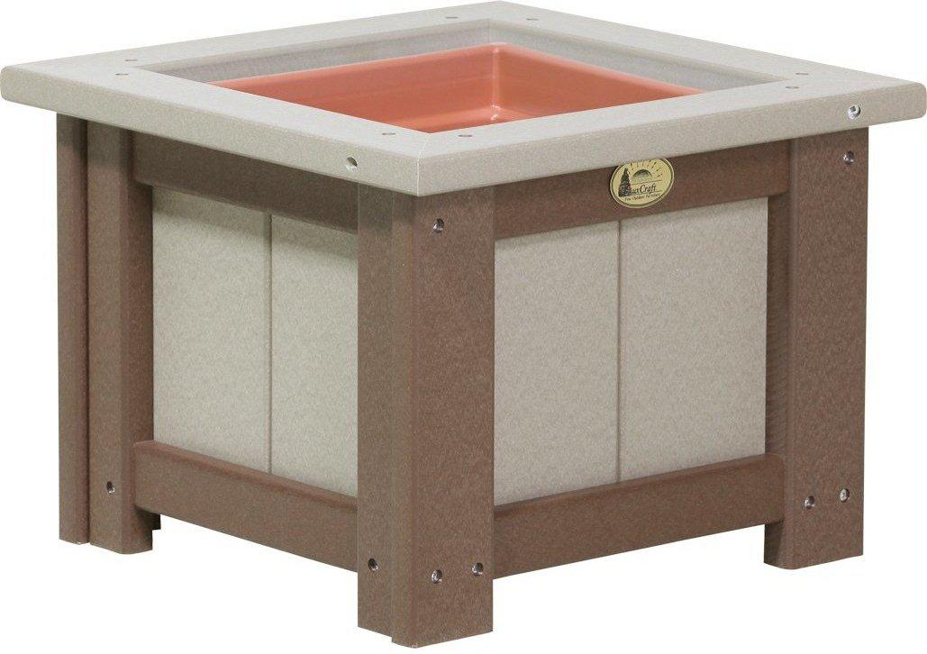 LuxCraft Recycled Plastic Classic 15" Square Planter - LEAD TIME TO SHIP 3 TO 4 WEEKS