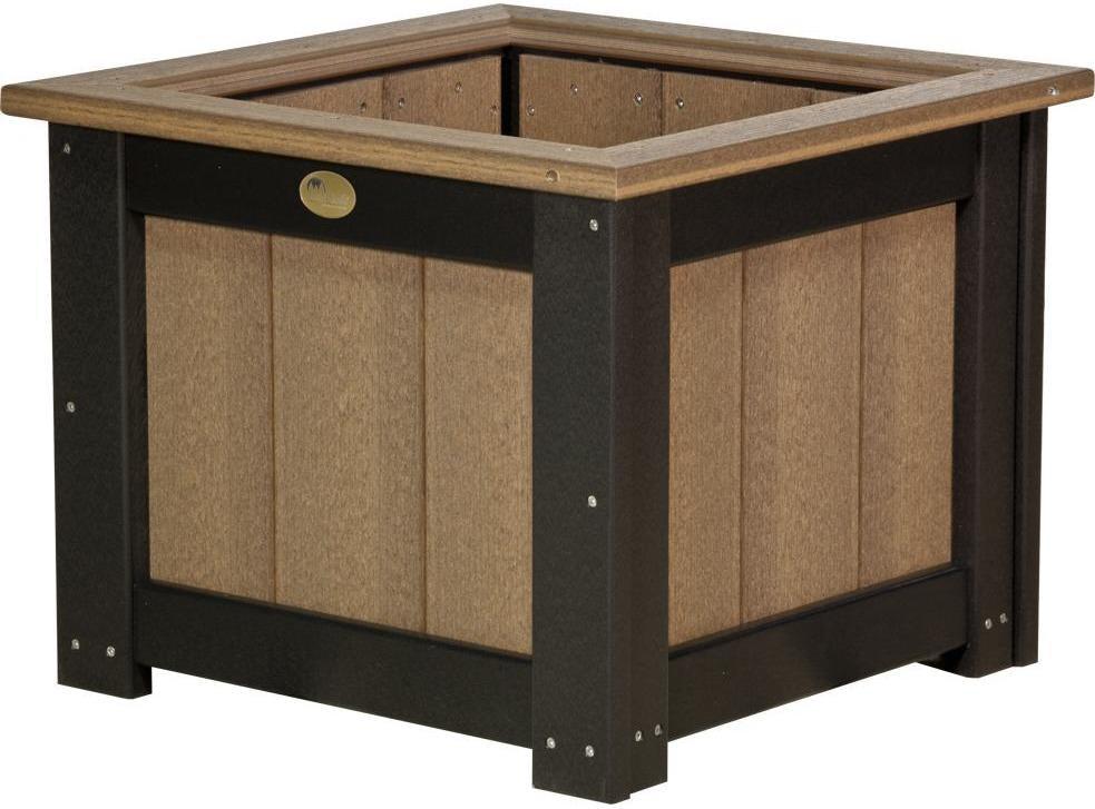 LuxCraft Recycled Plastic Classic 24" Square Planter - LEAD TIME TO SHIP 3 TO 4 WEEKS