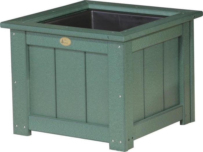 large square plastic planter boxes LuxCraft Recycled Plastic Classic 24" Square Planter – Rocking Furniture