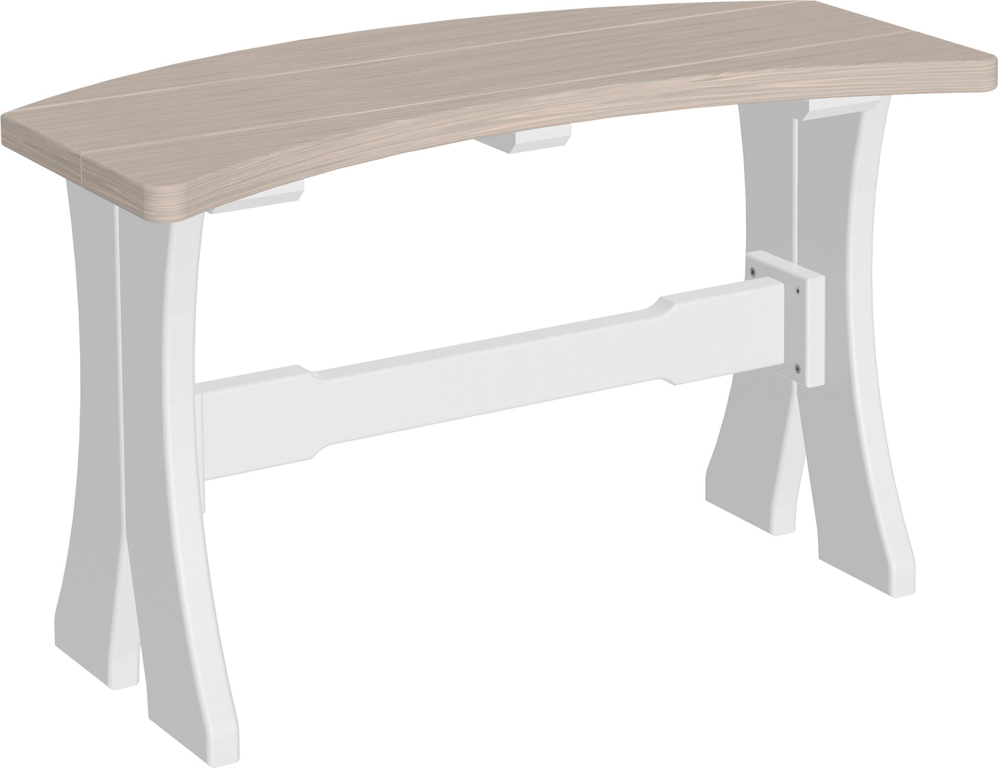 LuxCraft Recycled Plastic 28" Table Bench (DINING HEIGHT) - LEAD TIME TO SHIP 3 TO 4 WEEKS