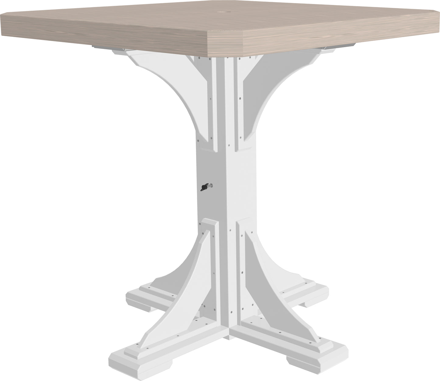 LuxCraft Recycled Plastic 41" Square Bar Height Table - LEAD TIME TO SHIP 3 TO 4 WEEKS