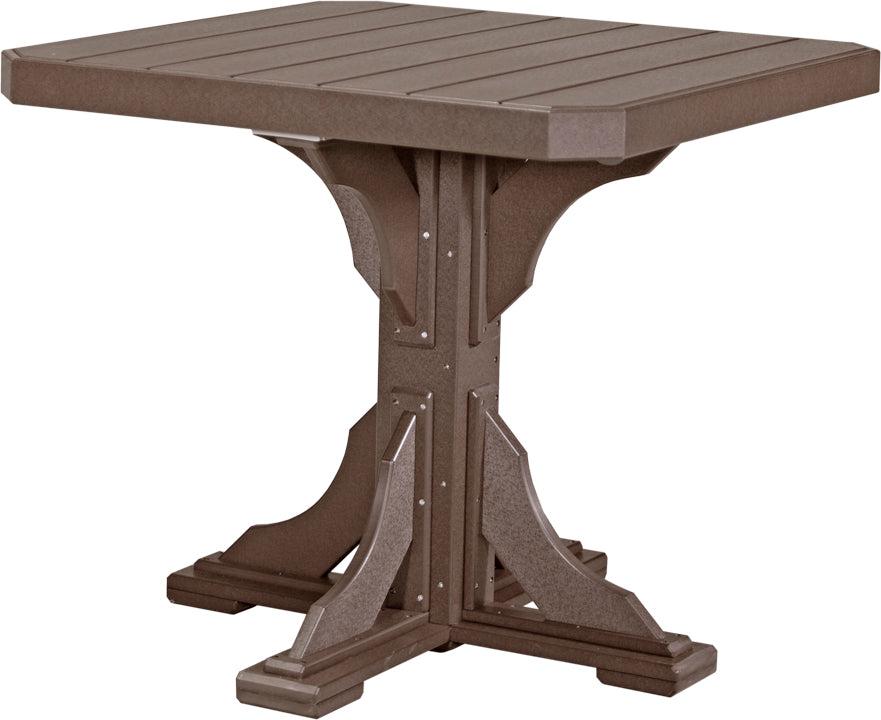 LuxCraft Recycled Plastic 41" Counter Height Square Table - LEAD TIME TO SHIP 3 TO 4 WEEKS