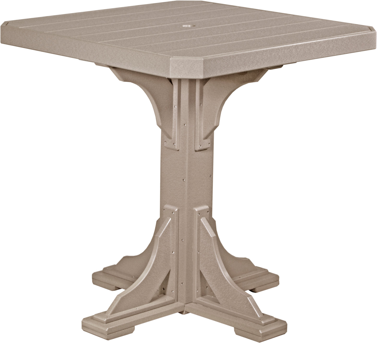 LuxCraft Recycled Plastic 41" Square Table (BAR HEIGHT)- LEAD TIME TO SHIP 3 TO 4 WEEKS