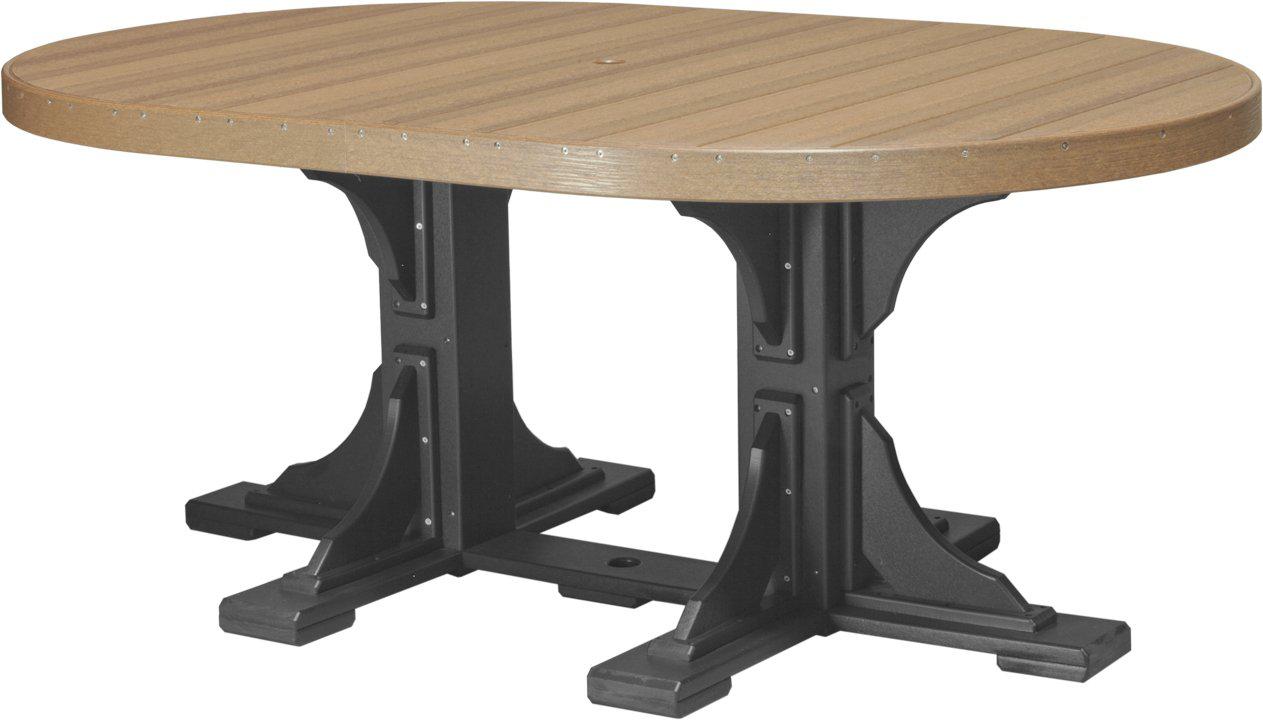 LuxCraft Recycled Plastic 4x6' Oval Table (DINING HEIGHT) - LEAD TIME TO SHIP 3 TO 4 WEEKS