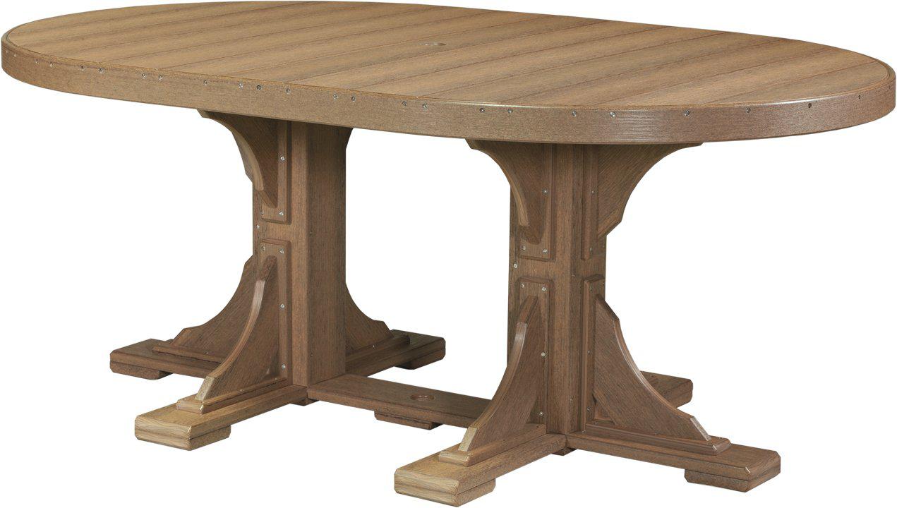 LuxCraft Recycled Plastic 4x6' Oval Table (DINING HEIGHT) - LEAD TIME TO SHIP 3 TO 4 WEEKS