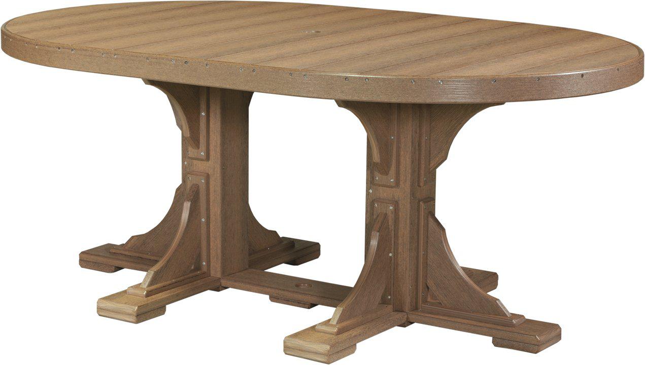 LuxCraft Recycled Plastic 4x6' Oval Dining Height Table - LEAD TIME TO SHIP 3 TO 4 WEEKS