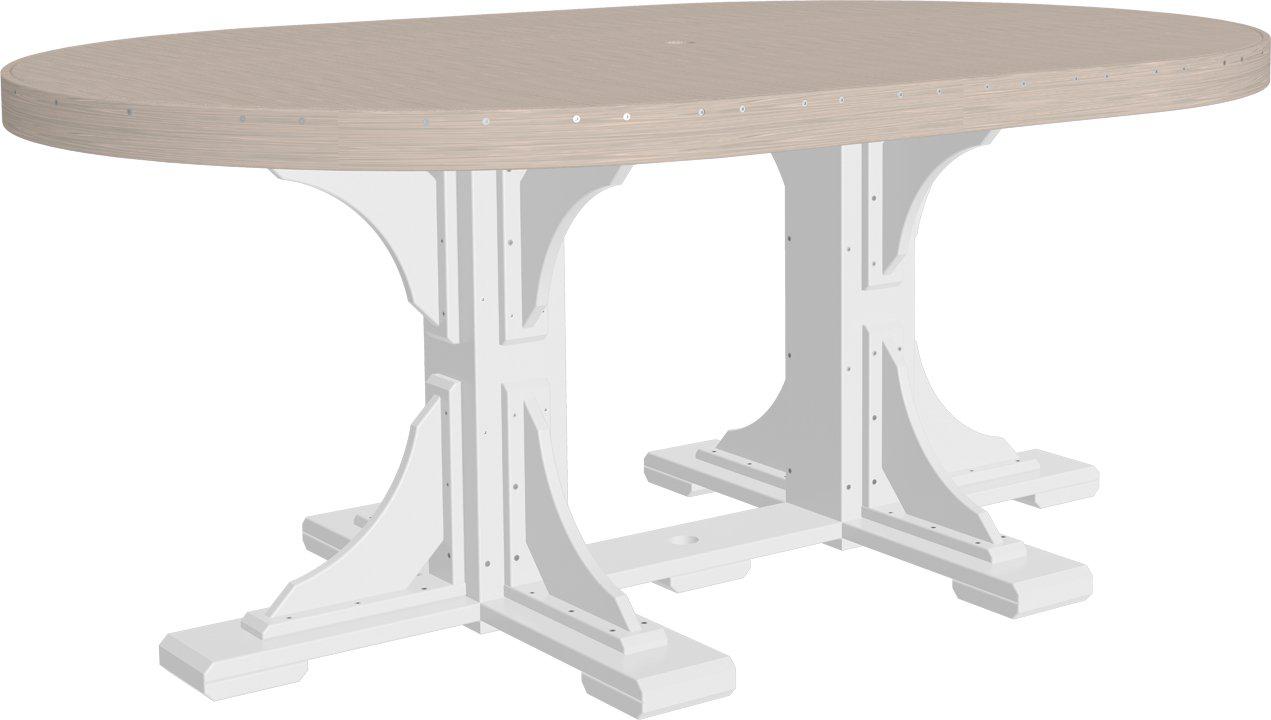 LuxCraft Recycled Plastic 4x6' Oval Table (DINING HEIGHT) - LEAD TIME TO SHIP 3 TO 4 WEEKS