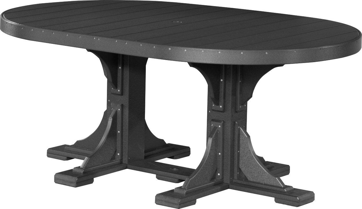 LuxCraft Recycled Plastic 4x6' Oval Table (DINING HEIGHT) - LEAD TIME TO SHIP 3 TO 4 WEEKS