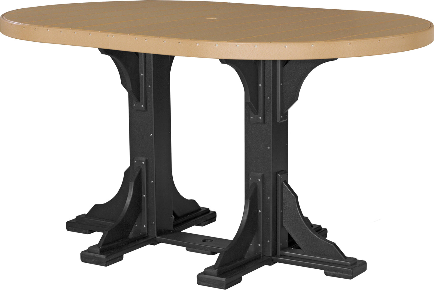 LuxCraft Recycled Plastic 4x6' Oval Table (BAR HEIGHT) - LEAD TIME TO SHIP 3 TO 4 WEEKS
