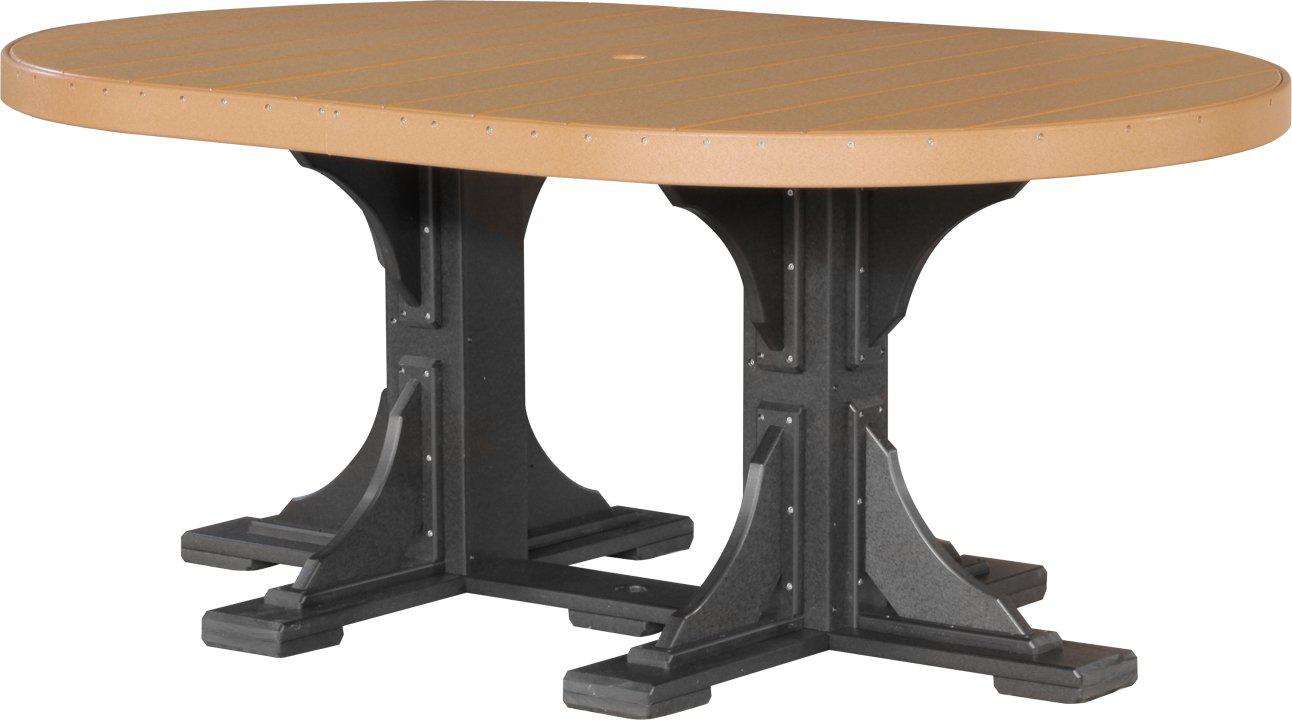 LuxCraft Recycled Plastic 4x6' Oval Table (DINING HEIGHT) - LEAD TIME TO SHIP 3 TO 4 WEEKS