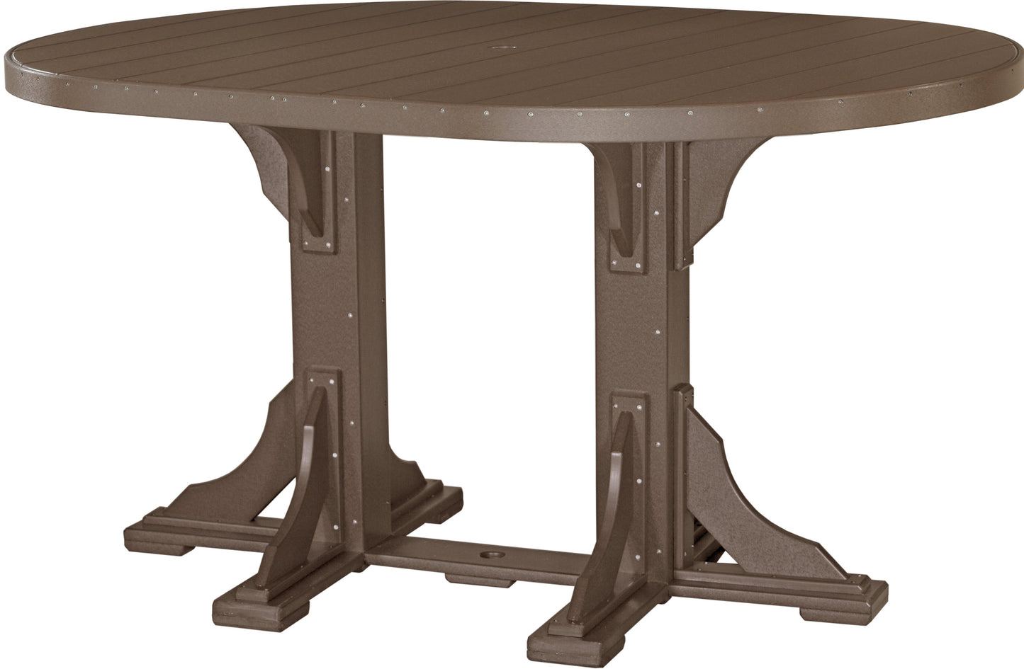 LuxCraft Recycled Plastic 4x6' Oval Table (BAR HEIGHT) - LEAD TIME TO SHIP 3 TO 4 WEEKS