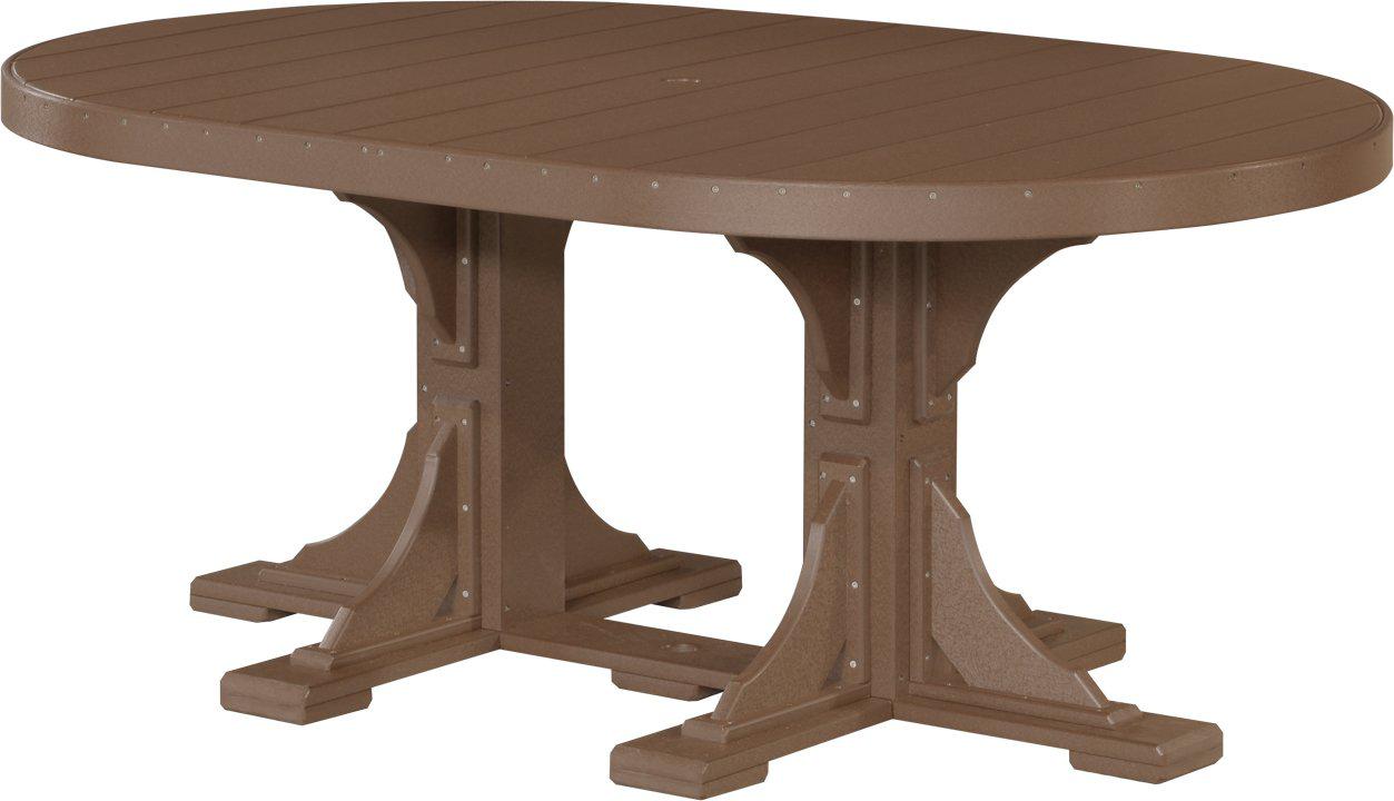 LuxCraft Recycled Plastic 4x6' Oval Table (DINING HEIGHT) - LEAD TIME TO SHIP 3 TO 4 WEEKS