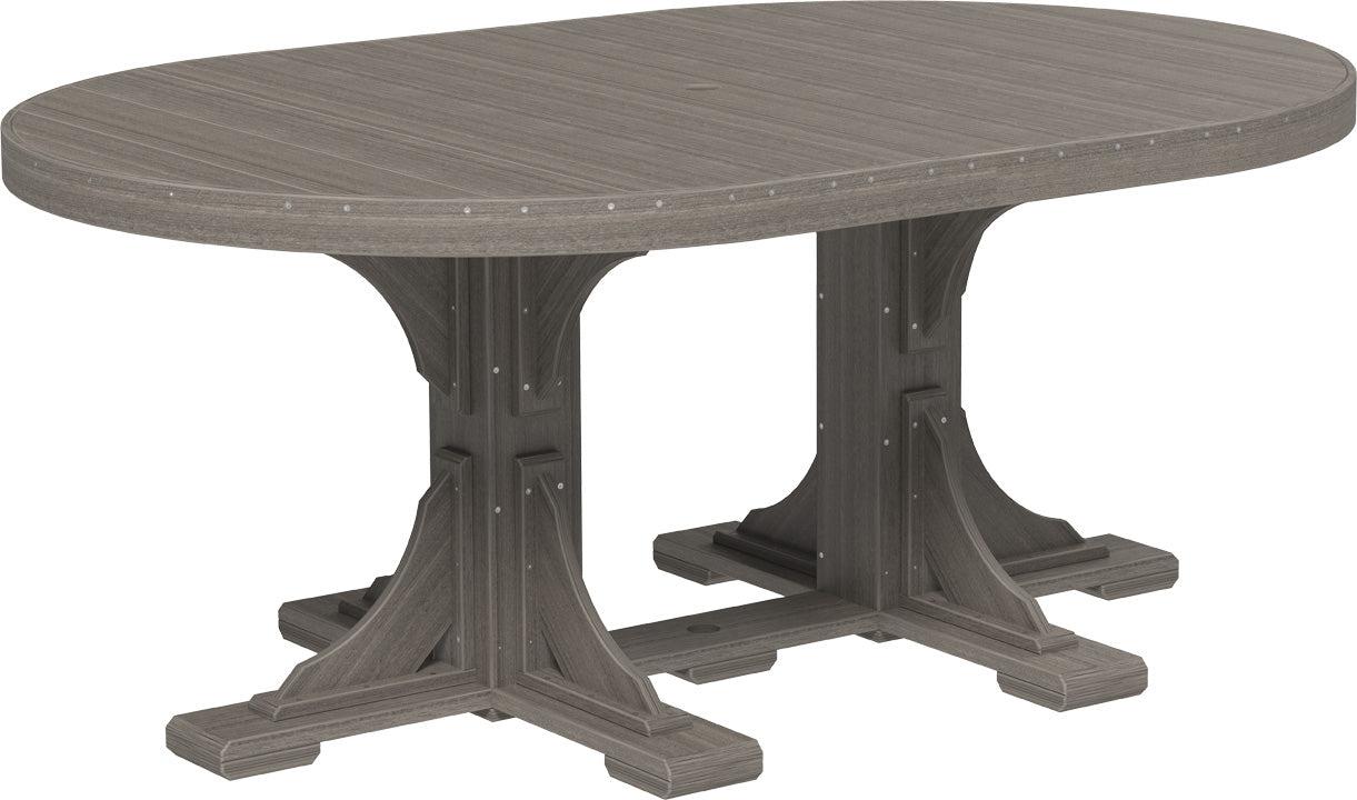 LuxCraft Recycled Plastic 4x6' Oval Table (DINING HEIGHT) - LEAD TIME TO SHIP 3 TO 4 WEEKS