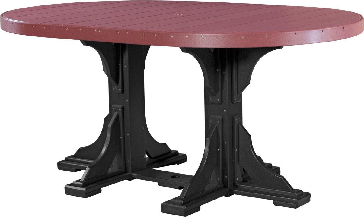 LuxCraft Recycled Plastic 4x6' Oval Counter Height Table - LEAD TIME TO SHIP 3 TO 4 WEEKS