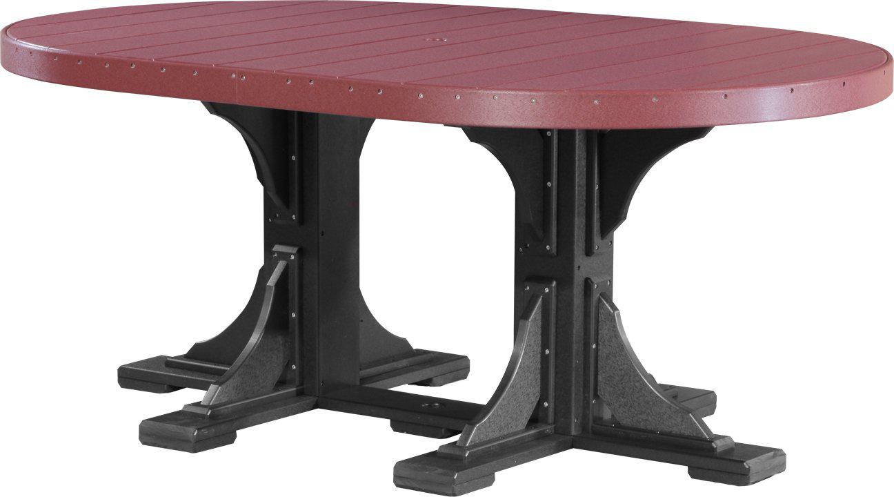 LuxCraft Recycled Plastic 4x6' Oval Table (DINING HEIGHT) - LEAD TIME TO SHIP 3 TO 4 WEEKS