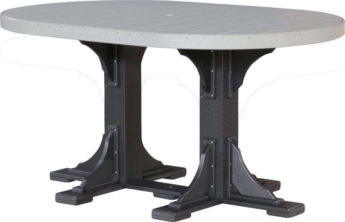 LuxCraft Recycled Plastic 4x6' Oval Table (BAR HEIGHT) - LEAD TIME TO SHIP 3 TO 4 WEEKS