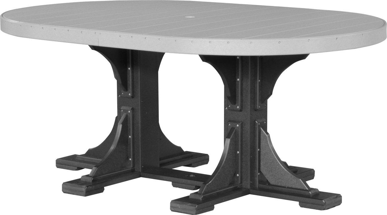 LuxCraft Recycled Plastic 4x6' Oval Table (DINING HEIGHT) - LEAD TIME TO SHIP 3 TO 4 WEEKS