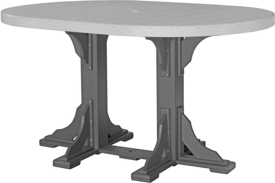 LuxCraft Recycled Plastic 4x6' Oval Table (BAR HEIGHT) - LEAD TIME TO SHIP 3 TO 4 WEEKS