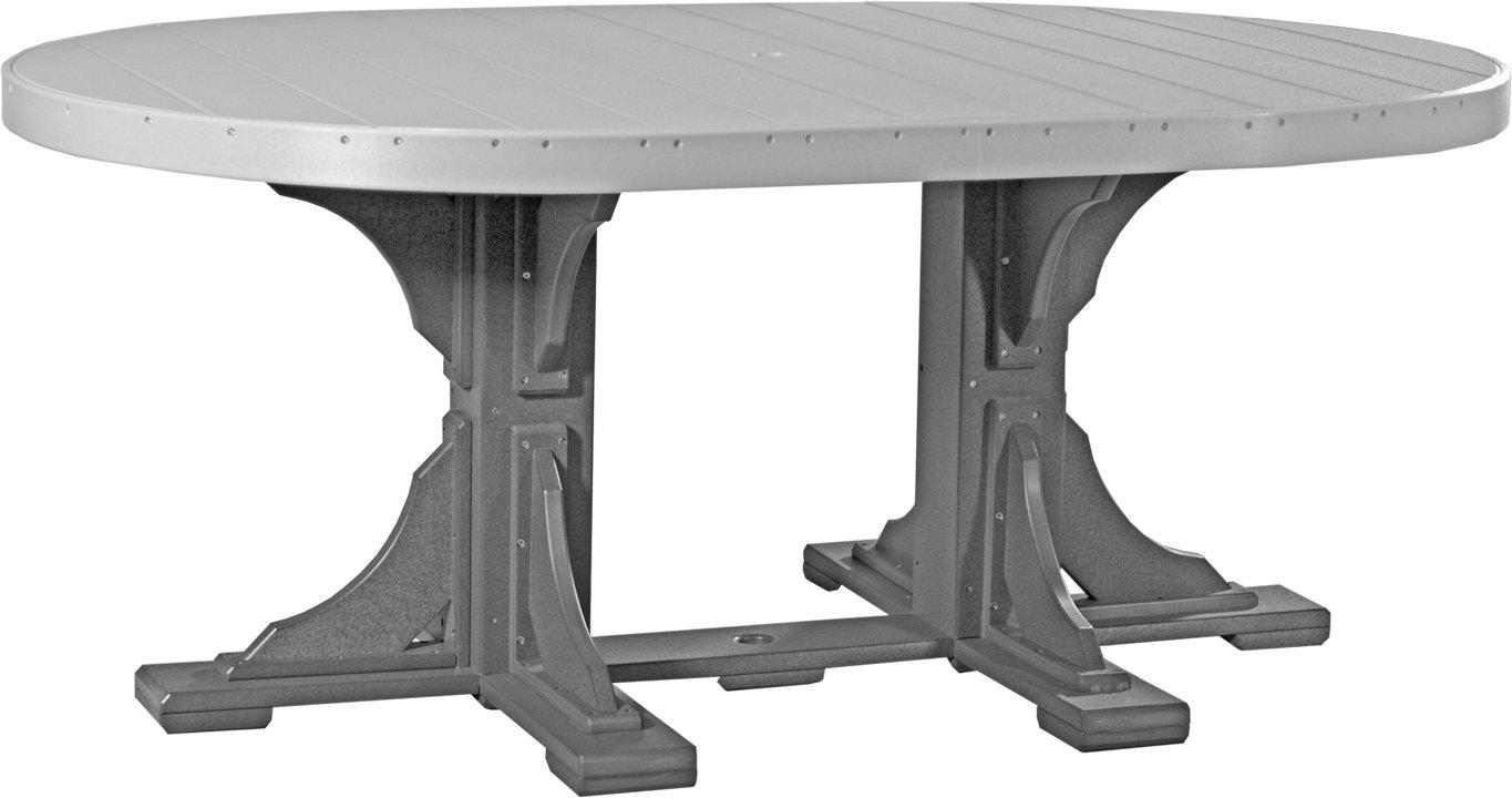LuxCraft Recycled Plastic 4x6' Oval Table (DINING HEIGHT) - LEAD TIME TO SHIP 3 TO 4 WEEKS