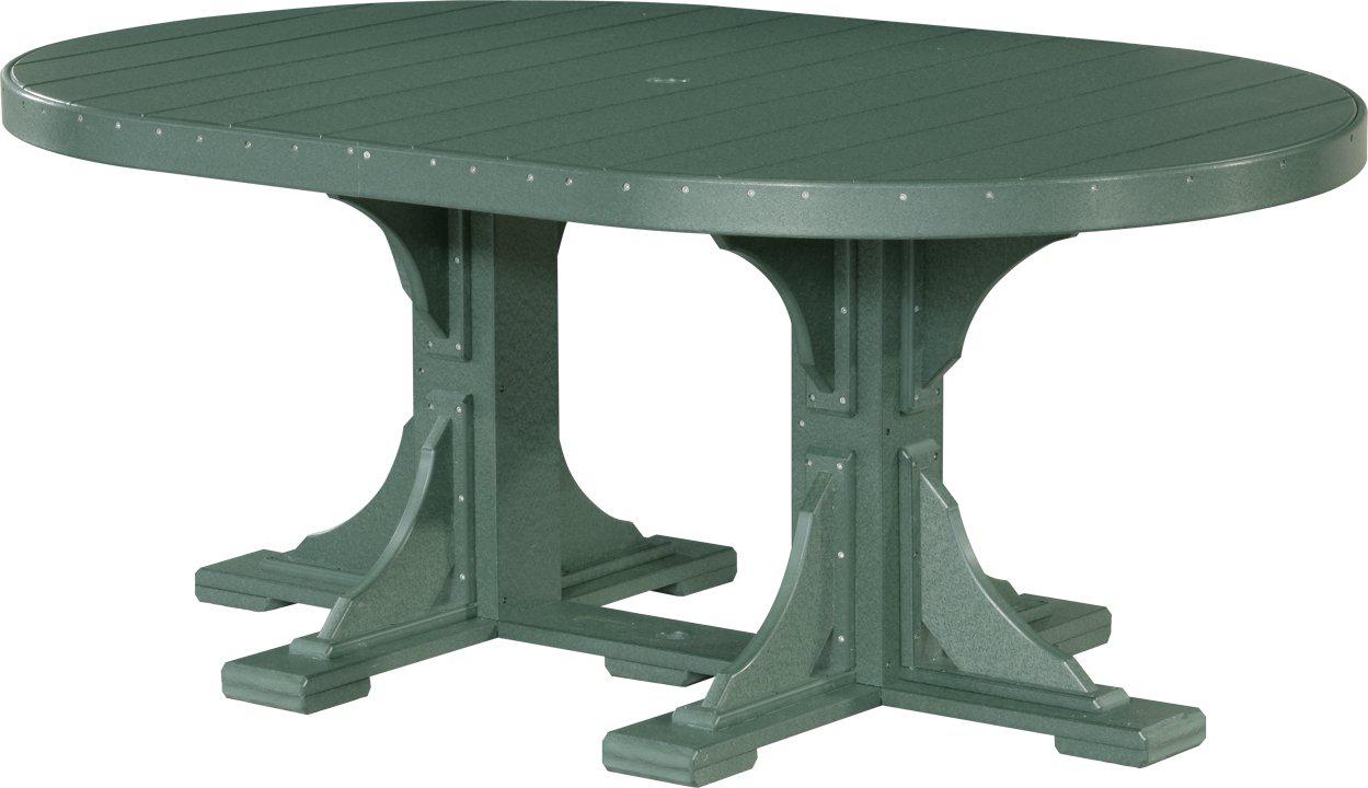 LuxCraft Recycled Plastic 4x6' Oval Table (DINING HEIGHT) - LEAD TIME TO SHIP 3 TO 4 WEEKS