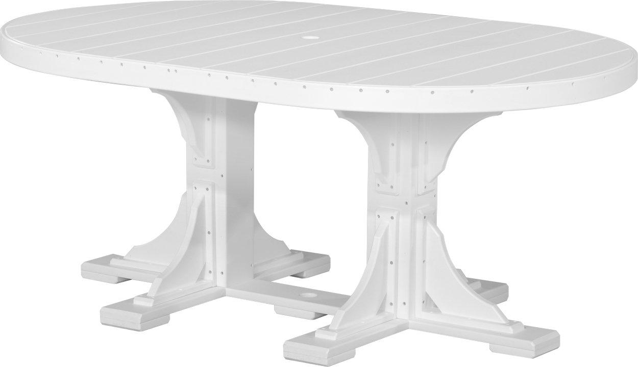 LuxCraft Recycled Plastic 4x6' Oval Table (DINING HEIGHT) - LEAD TIME TO SHIP 3 TO 4 WEEKS