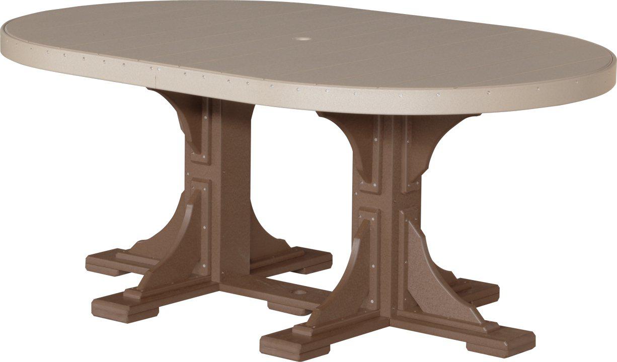 LuxCraft Recycled Plastic 4x6' Oval Table (DINING HEIGHT) - LEAD TIME TO SHIP 3 TO 4 WEEKS