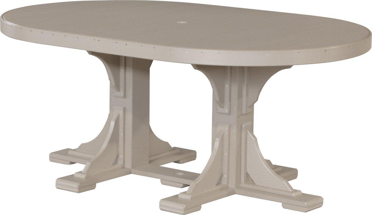 LuxCraft Recycled Plastic 4x6' Oval Table (DINING HEIGHT) - LEAD TIME TO SHIP 3 TO 4 WEEKS