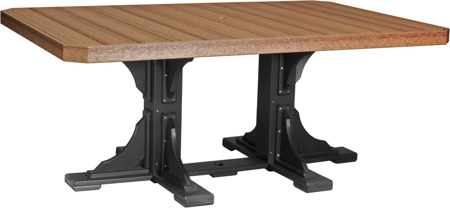 LuxCraft Recycled Plastic 4x6' Rectangular Table Dining Height - LEAD TIME TO SHIP 3 TO 4 WEEKS