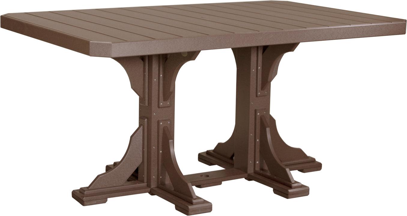 LuxCraft Recycled Plastic 4x6' Rectangular Table (COUNTER HEIGHT) - LEAD TIME TO SHIP 3 TO 4 WEEKS