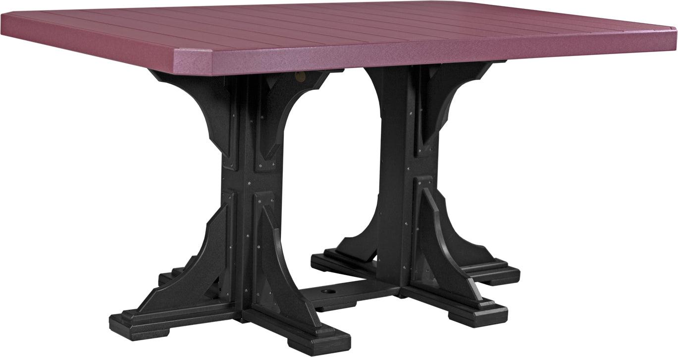 LuxCraft Recycled Plastic 4x6' Rectangular Table Counter Height - LEAD TIME TO SHIP 3 TO 4 WEEKS